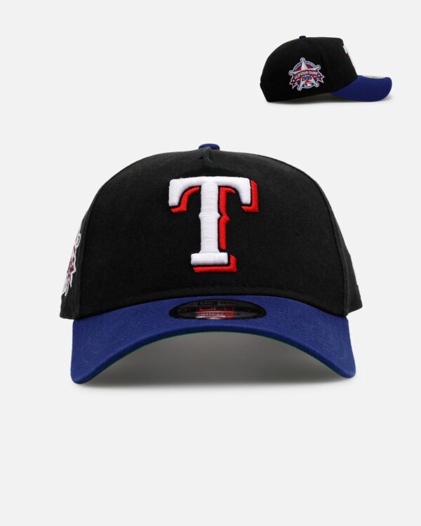New Era Texas Rangers 'Pigment Dye Two Tone' 9FORTY A-Frame Snapback Black/Official Team Color