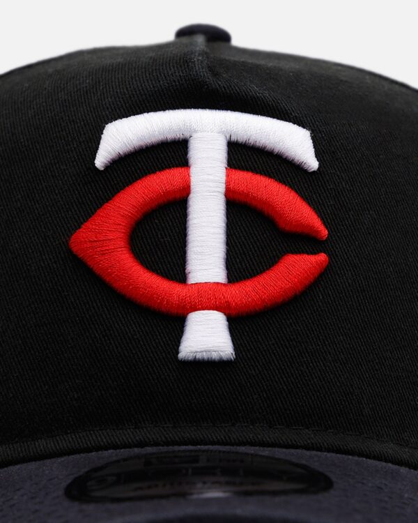 New Era Minnesota Twins 'Pigment Dye Two Tone' 9FORTY A-Frame Snapback Black/Official Team Color - Image 5