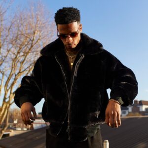 XXIII Baller Fur Jacket Black