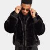 XXIII Baller Fur Jacket Black - Image 2