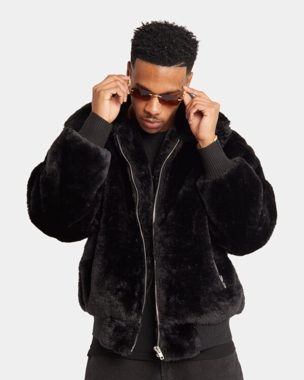 XXIII Baller Fur Jacket Black - Image 2