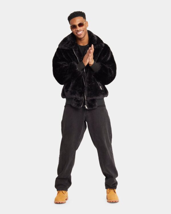 XXIII Baller Fur Jacket Black - Image 3