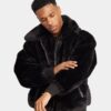 XXIII Baller Fur Jacket Black - Image 4