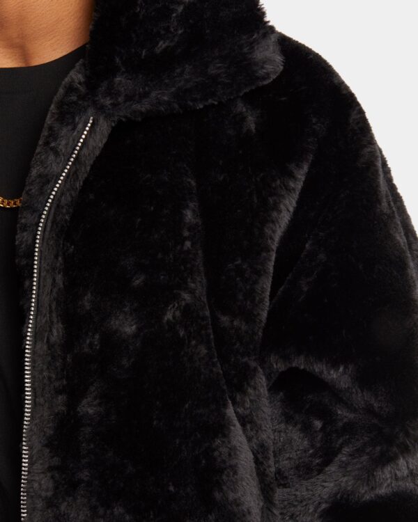 XXIII Baller Fur Jacket Black - Image 8