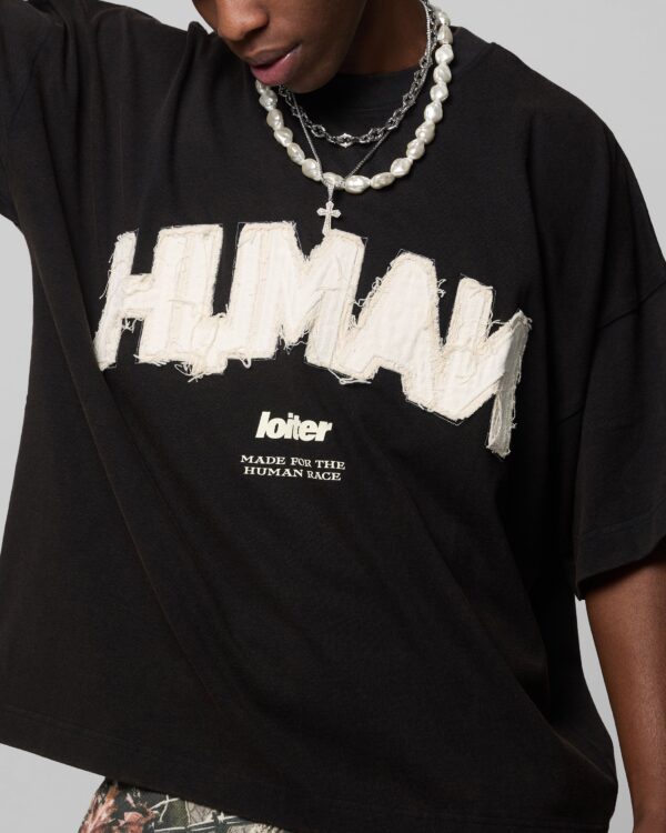 Loiter Human Box T-Shirt Vintage Black - Image 7