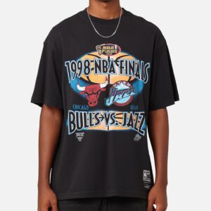 Mitchell & Ness Chicago Bulls Vs. Utah Jazz T-Shirt Faded Black