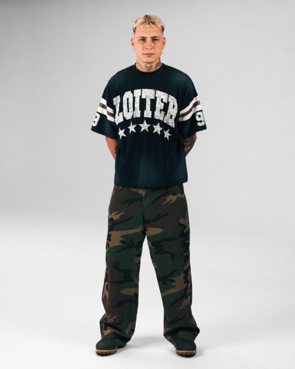 Loiter Star Jersey T-Shirt Black - Image 3