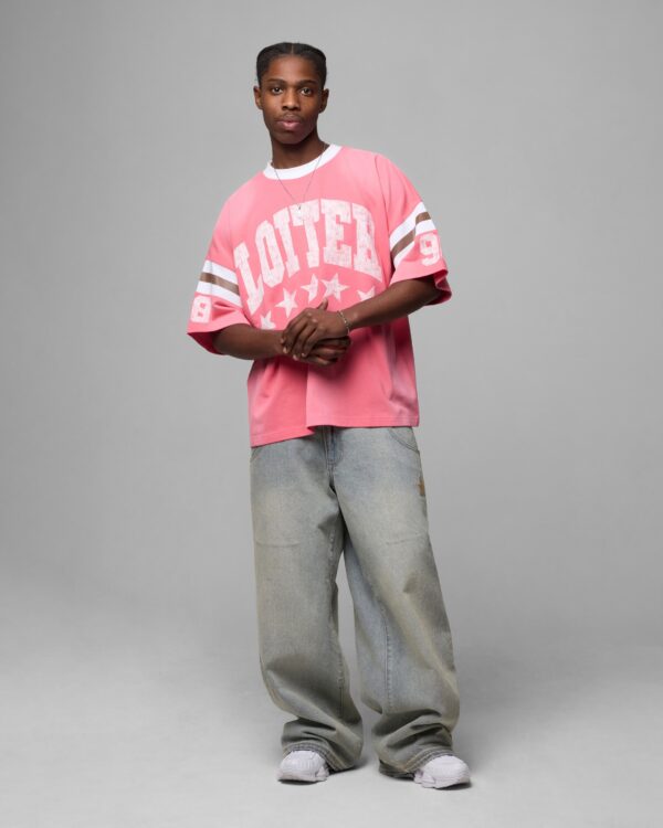Loiter Star Jersey T-Shirt Pink - Image 3