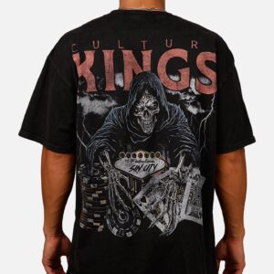 Culture Kings Reaper T-Shirt Black Acidwash