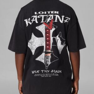 Loiter Katana Vintage T-Shirt Black Acidwash