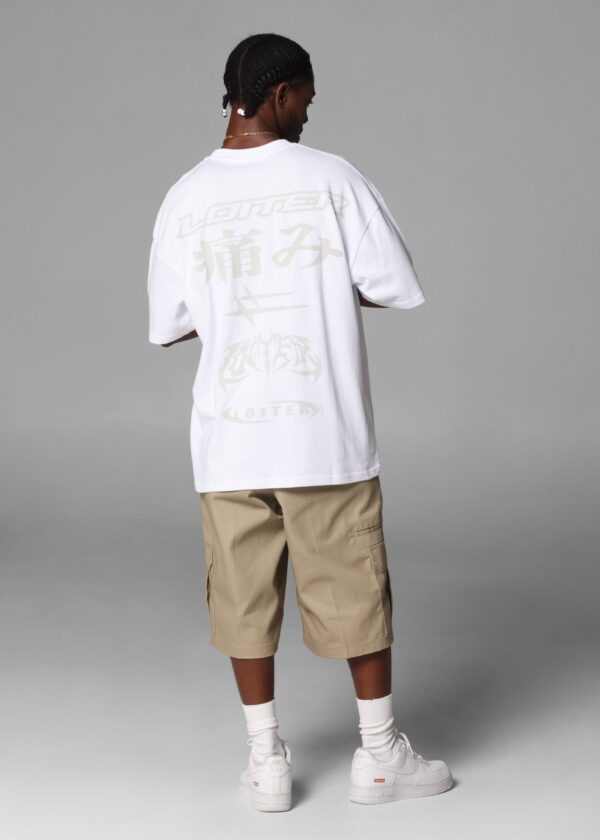 Loiter Pain T-Shirt White - Image 3