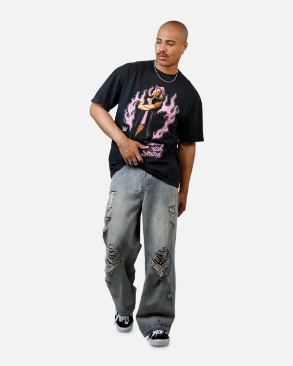 Culture Kings X WWE Trish Stratus Wrestlemania XLI Vintage T-Shirt Black Acidwash - Image 3