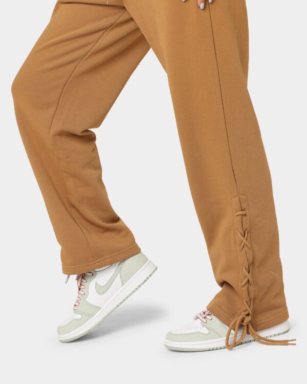 EN ES Women's Mason Lace Up Track Pants Tan - Image 7