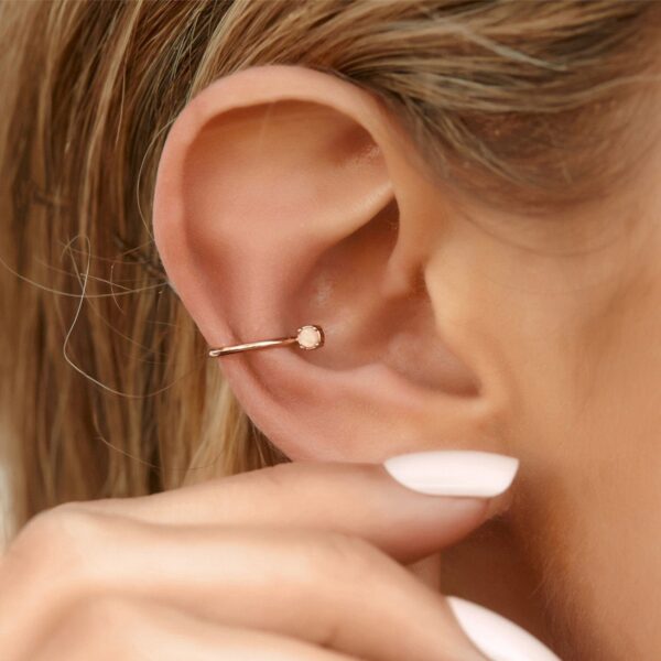 Rose Gold Bitty Gemstone Ear Cuff - Image 2