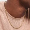 House Of Auric 3mm Cuban Chain 18K Gold Vermei