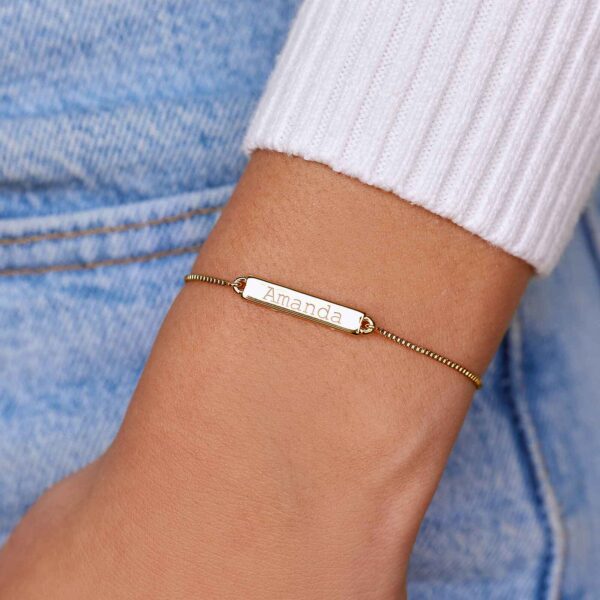 Engravable Double-Sided Bar Bracelet - Image 6