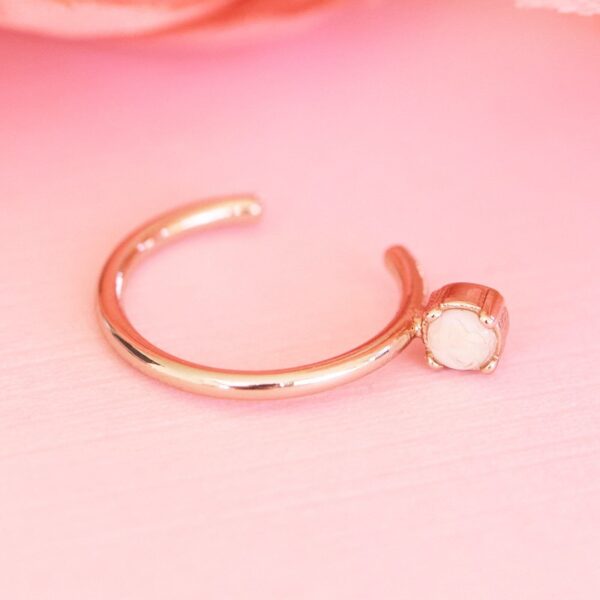 Rose Gold Bitty Gemstone Ear Cuff - Image 3