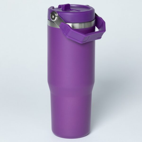 Paw Print Stainless Steel Tumbler with Flip Straw - 30 oz - Image 8