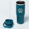 Paw Print Stainless Steel Tumbler with Flip Straw - 30 oz - Image 20