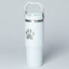 Paw Print Stainless Steel Tumbler with Flip Straw - 30 oz - Image 25