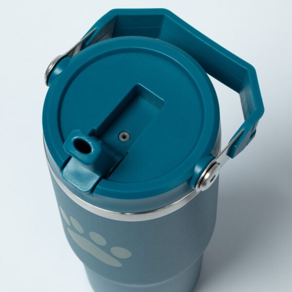Paw Print Stainless Steel Tumbler with Flip Straw - 30 oz - Image 15