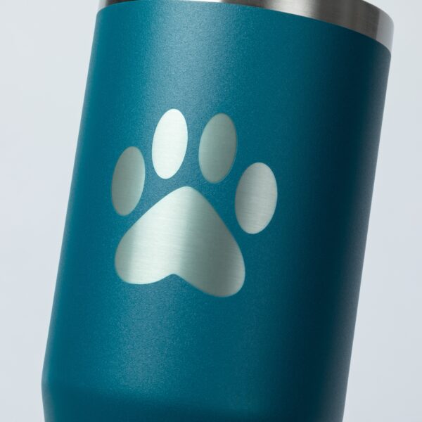 Paw Print Stainless Steel Tumbler with Flip Straw - 30 oz - Image 14