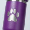 Paw Print Stainless Steel Tumbler with Flip Straw - 30 oz - Image 4
