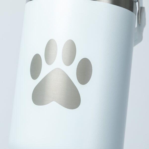 Paw Print Stainless Steel Tumbler with Flip Straw - 30 oz - Image 23