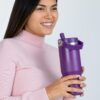 Paw Print Stainless Steel Tumbler with Flip Straw - 30 oz - Image 3