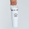 Paw Print Stainless Steel Tumbler with Flip Straw - 30 oz - Image 21