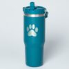 Paw Print Stainless Steel Tumbler with Flip Straw - 30 oz - Image 17