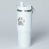 Paw Print Stainless Steel Tumbler with Flip Straw - 30 oz - Image 26