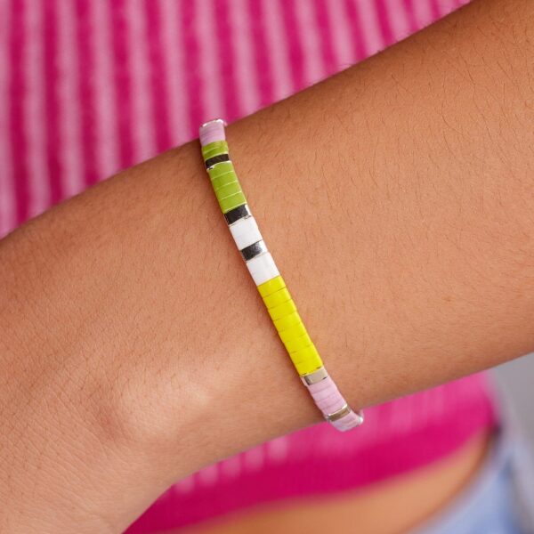 Tile Bead Stretch Bracelet - Image 9