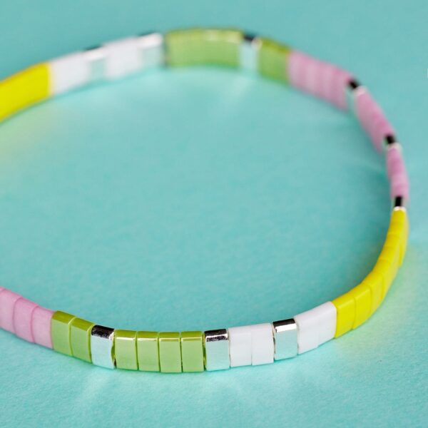 Tile Bead Stretch Bracelet - Image 11
