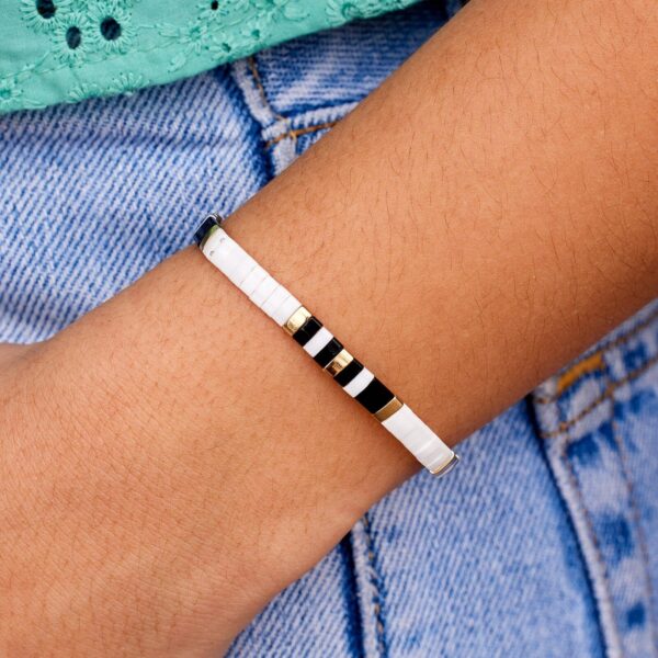 Tile Bead Stretch Bracelet - Image 3