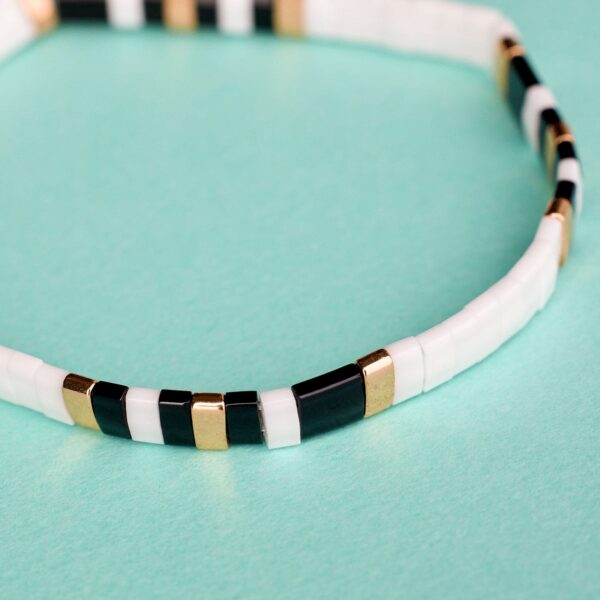 Tile Bead Stretch Bracelet - Image 5