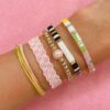 Tile Bead Stretch Bracelet - Image 6