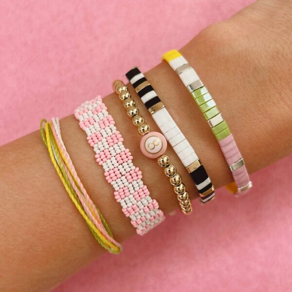 Tile Bead Stretch Bracelet - Image 6