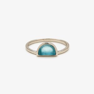 Half Moon Gemstone Ring