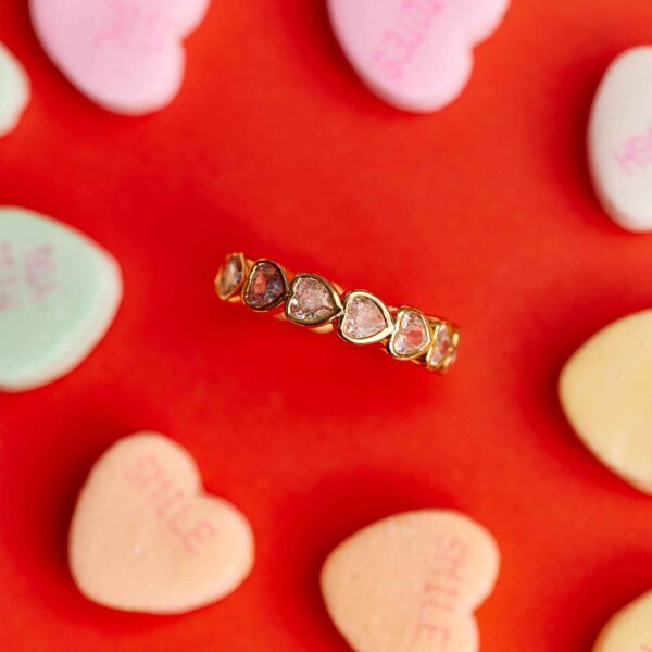 Stone Heart Ring Band - Image 2