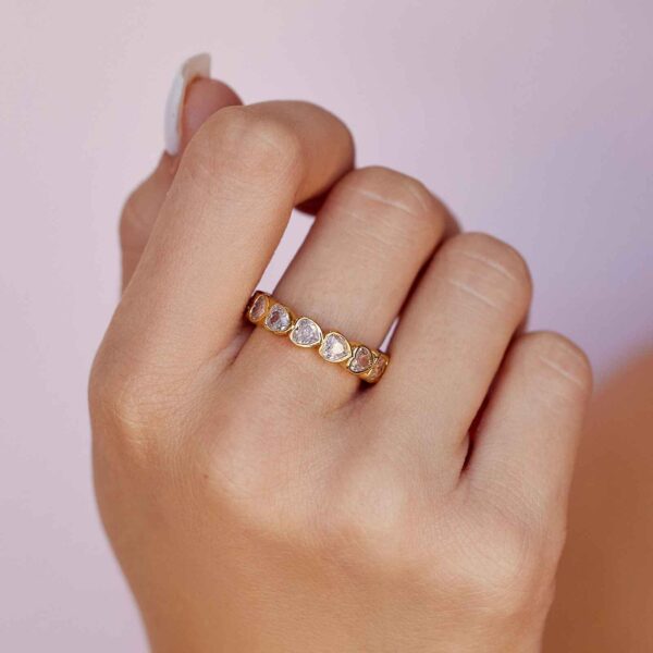 Stone Heart Ring Band - Image 4
