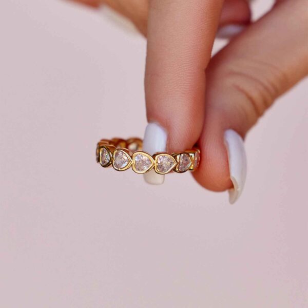 Stone Heart Ring Band - Image 7
