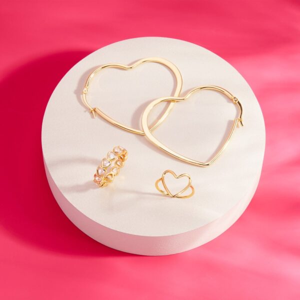 Oversized Heart Hoop Earrings - Image 6