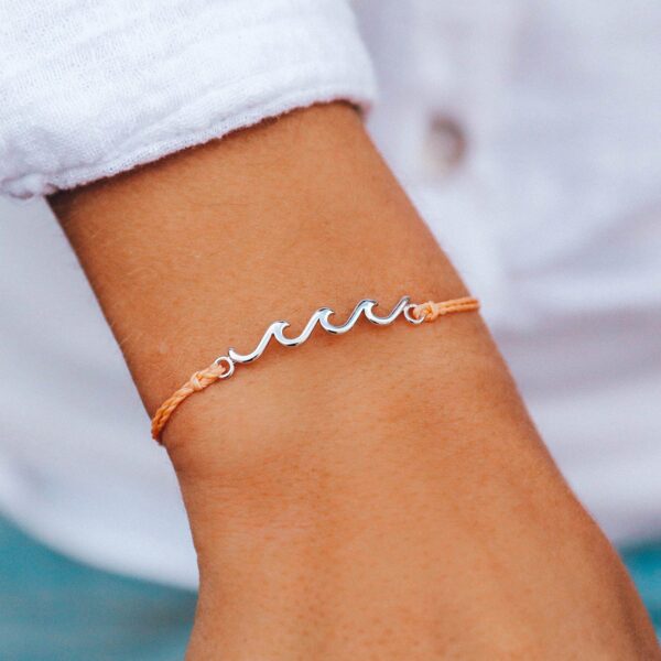 Silver Delicate Wave Bracelet - Image 6
