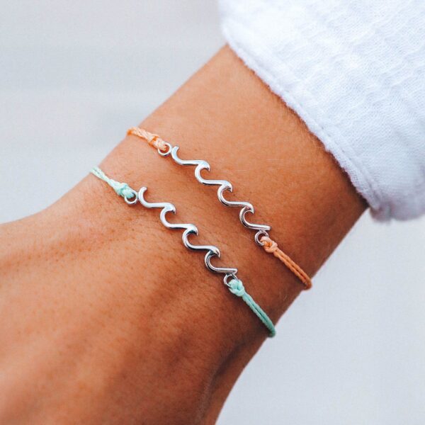 Silver Delicate Wave Bracelet - Image 5