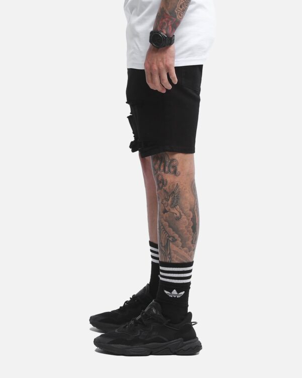 Saint Morta Thrashed Shorts Jet Black - Image 4