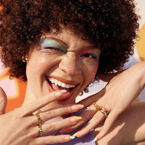 Rainbow Checkerboard Ring - Image 5