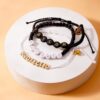 Black Alphabet Bead Bracelet - Image 6