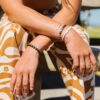 Black Alphabet Bead Bracelet - Image 3
