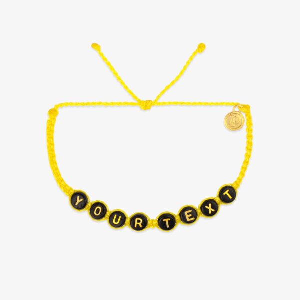 Black Alphabet Bead Bracelet - Image 11